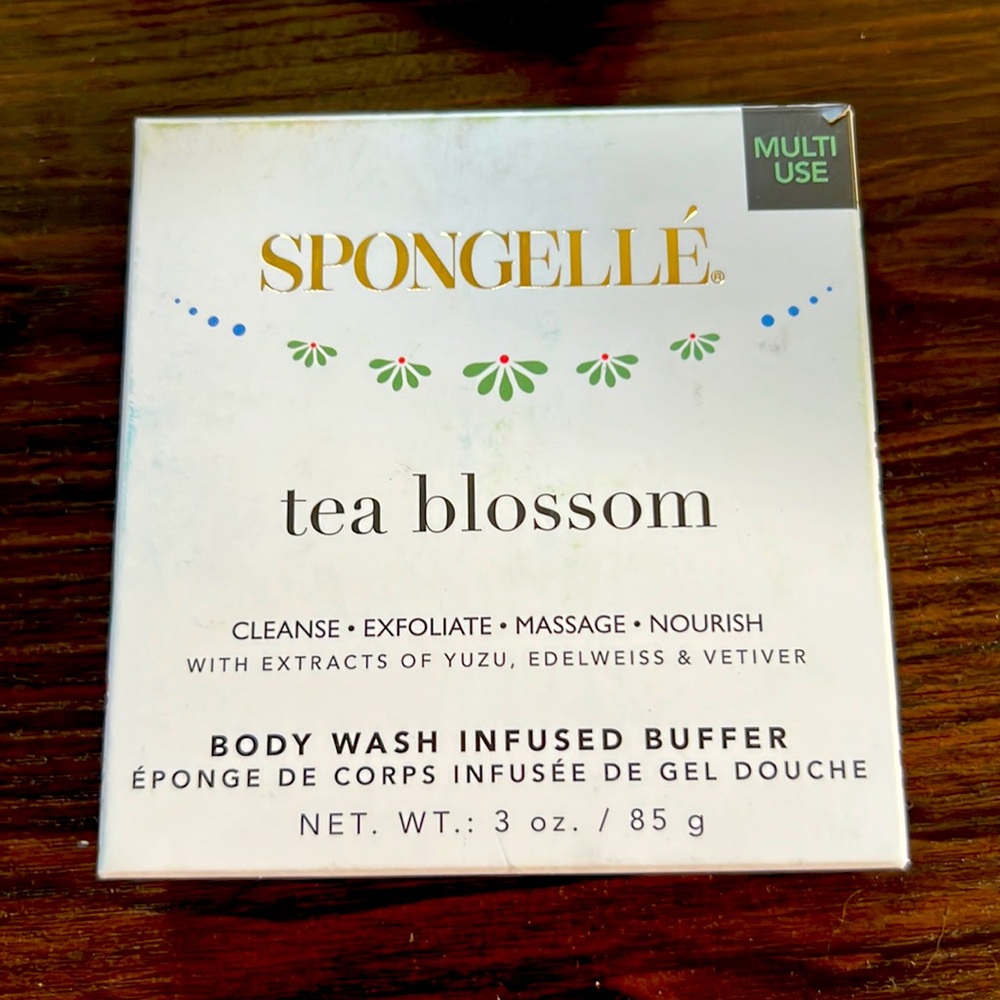 SPONGELLE Tea Blossom Body Wash Infused Buffer Multi Use Sponge